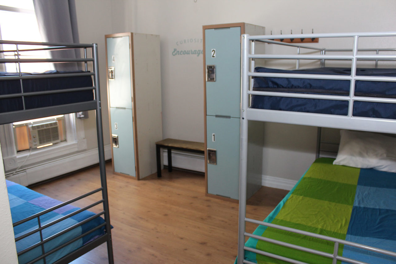 6-bed reduced-capacity dorm at HI San Diego Downtown hostel