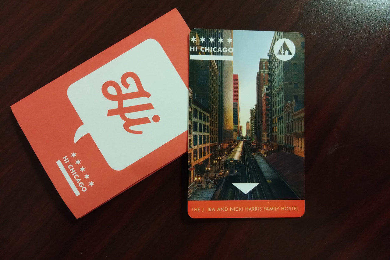 guests at HI Chicago hostel receive keycards for secure entry into the building and their individual rooms