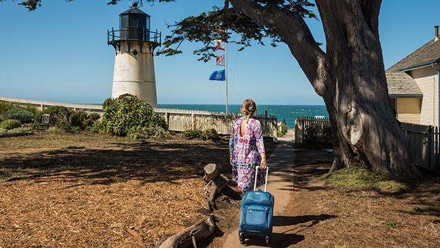 a traveler at HI Point Montara Lighthouse hostel