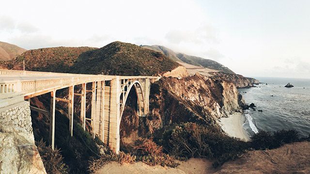 Bixby Canyon Bridge on Highway 1 in California