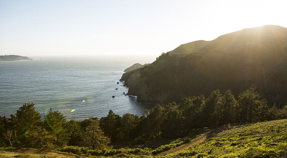 A view of the landscape at the Marin Headlands 