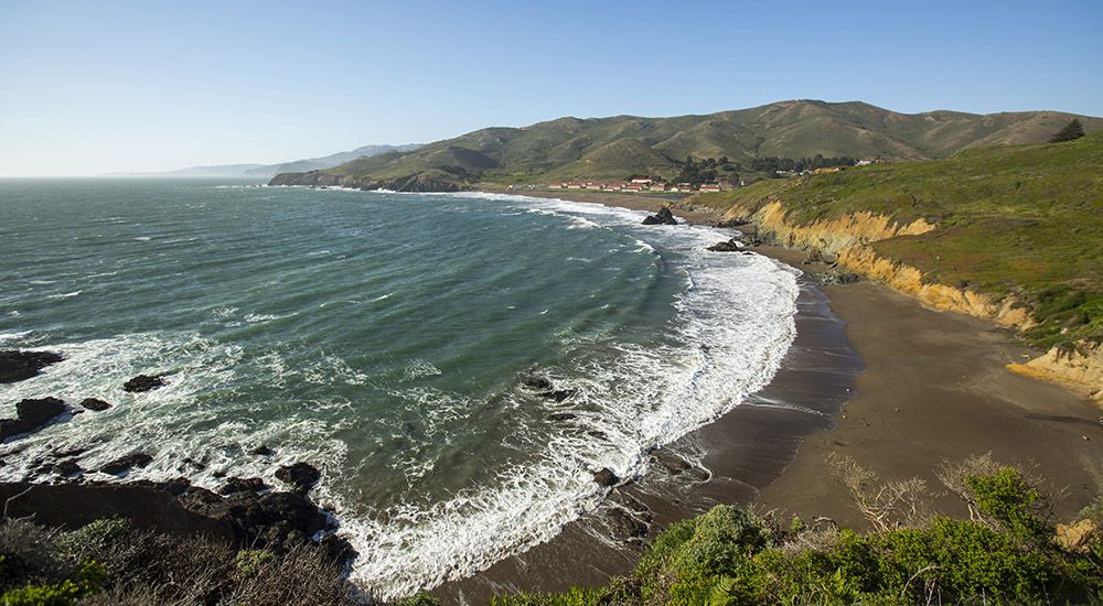 A view of Rodeo Beach in the Marin Headlands