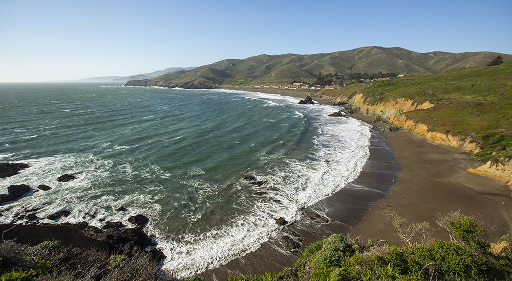 A view of Rodeo Beach in the Marin Headlands 