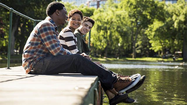 College students at Boston Public Garden