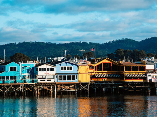 colorful buildings in Fisherman's Wharf in Monterey