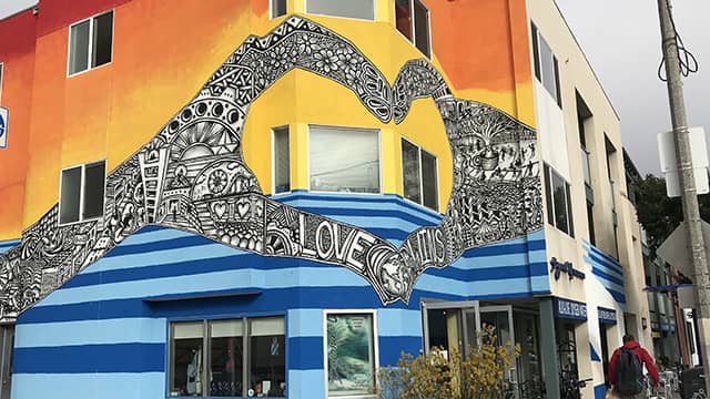 a mural on the side of a building in LA