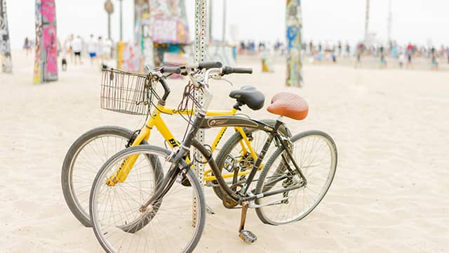 bicycles at Venice Beach in LA