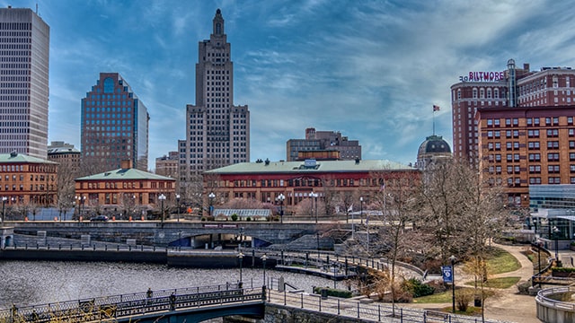 the skyline of Providence RI