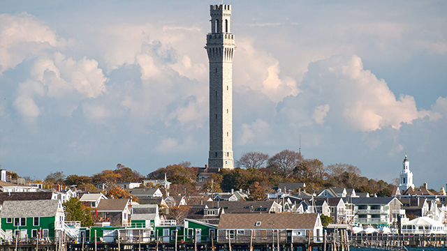 a view of provincetown massachusetts from the water