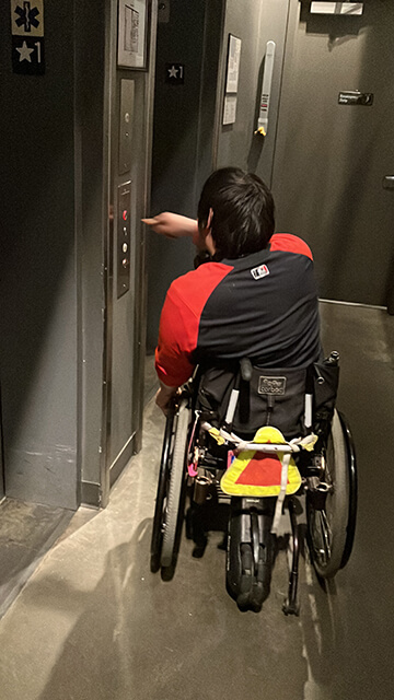 cleveland guardians fan Peter Knab often stays at HI USA hostels for their accessibility. HI Boston hostel, with its elevators, ramps, and ADA bathrooms, is one of his favorites.