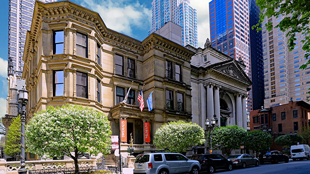 the exterior of Chicago's Driehaus museum