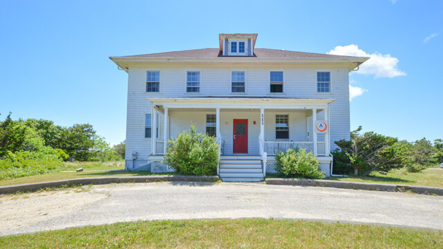 the exterior of HI Truro hostel