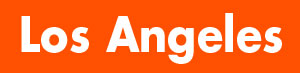 The words "Los Angeles" in white text on an orange background